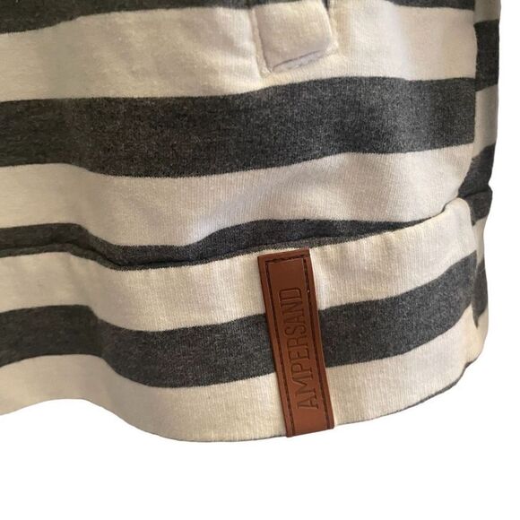 Ampersand Avenue Striped Cheetah Print Hooded Sweatshirt Top Women’s Size Small - Picture 5 of 5